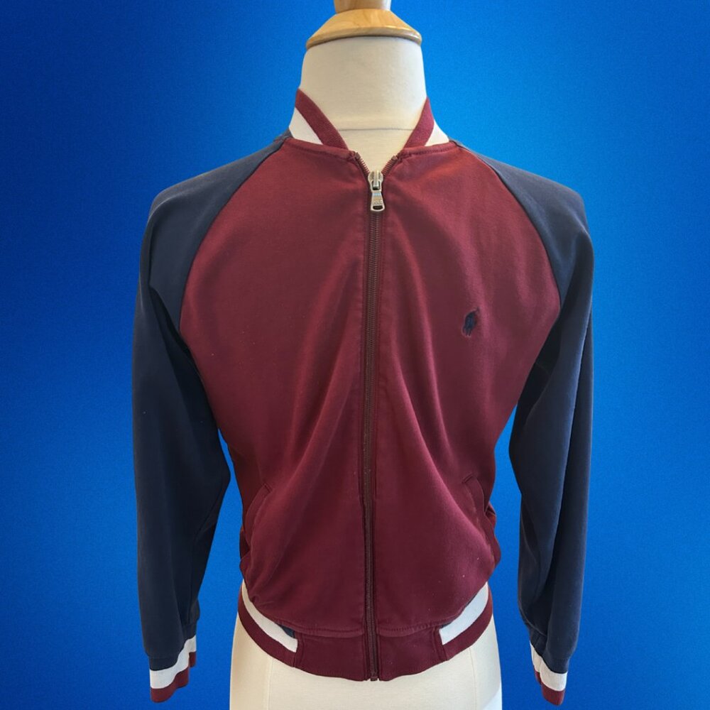 Polo Ralph Lauren Double-Knit Bomber Jacket — Maroon & Navy 🔥🐎